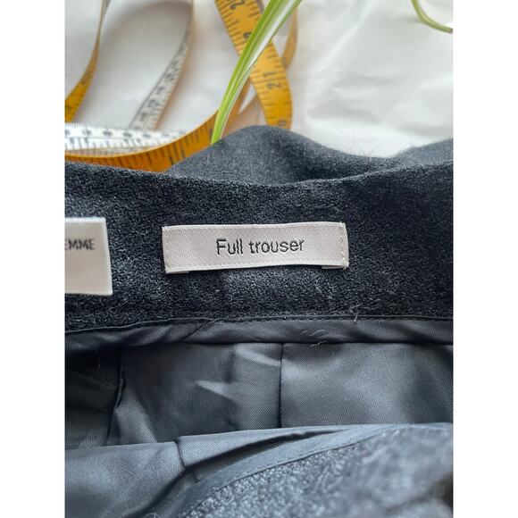 AKA Eddie Bauer charcoal wool pants Full Trouser lined vintage high waisted 14 - Picture 8 of 9